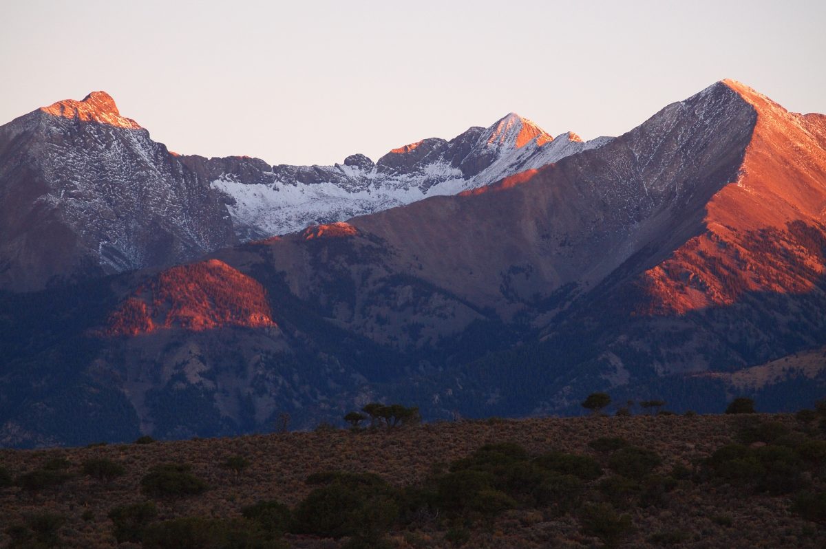 Colorado Mountains at sunrise colorado mountain sunrise