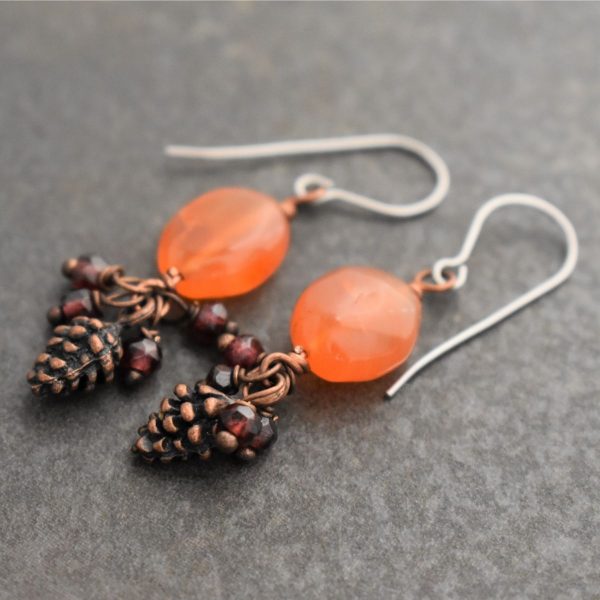 Rustic Pine Cone Earrings
