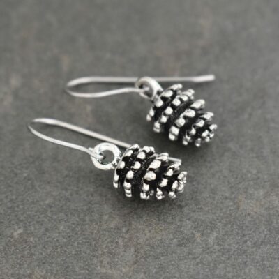 Pewter pine cone earrings