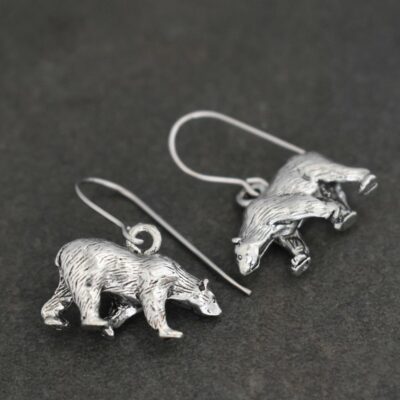 polar bear animal earrings