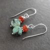 Carnelian and Turquoise earrings