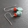 Carnelian and Turquoise earrings