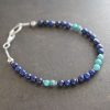 Lapis and Turquoise gemstone bracelet