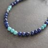 Lapis and Turquoise gemstone bracelet