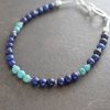 Lapis and Turquoise gemstone bracelet