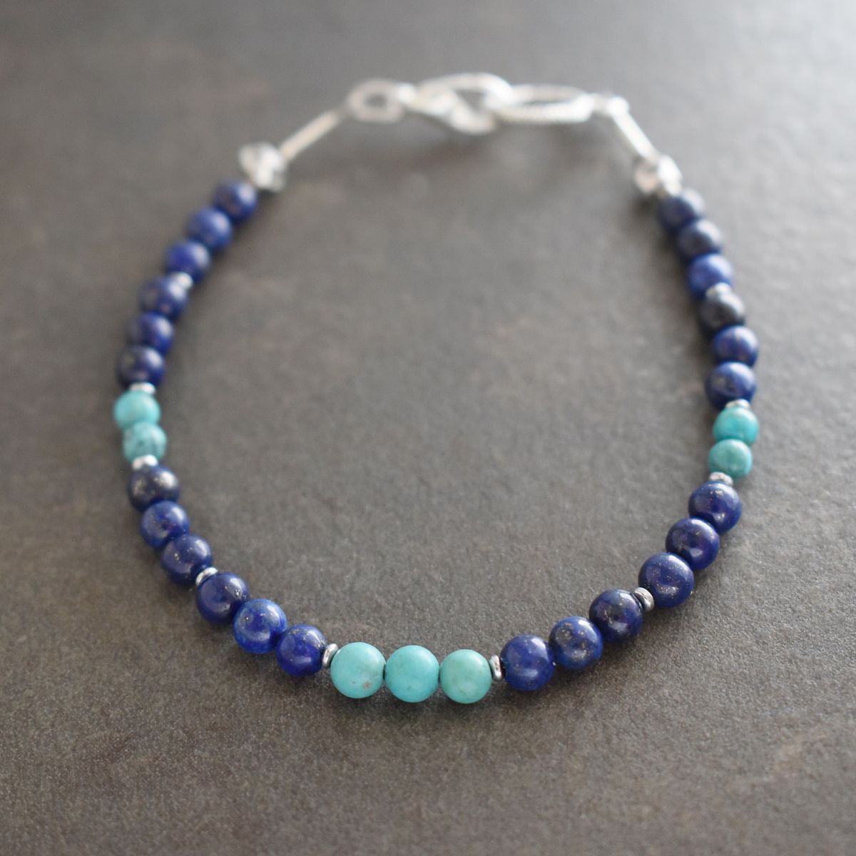 Lapis and Turquoise gemstone bracelet Lapis and Turquoise gemstone bracelet