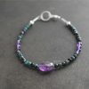 Simple dainty gemstone bracelet