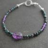 Turquoise and amethyst gemstone bracelet