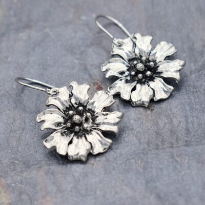 silver Cornflower earrings silver Cornflower earrings