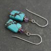 Blue turquoise Gemstone earrings