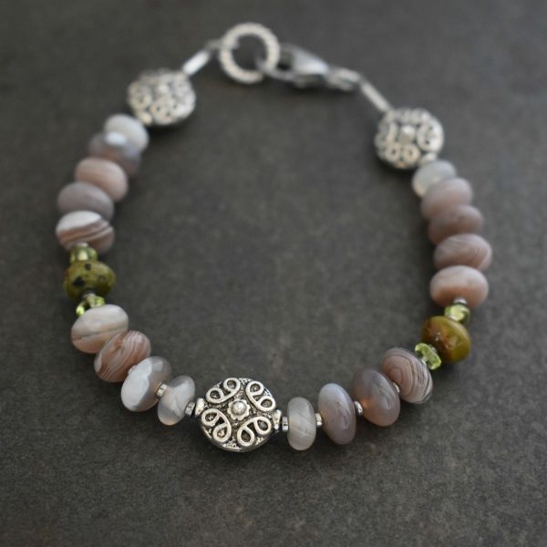 Botswana Agate stackable Bracelet