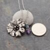 Purple amethyst gemstone Cornflower Necklace wildharegems Purple amethyst gemstone Cornflower Necklace wildharegems