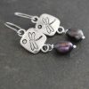 Dragonfly with peacock pearl earrings