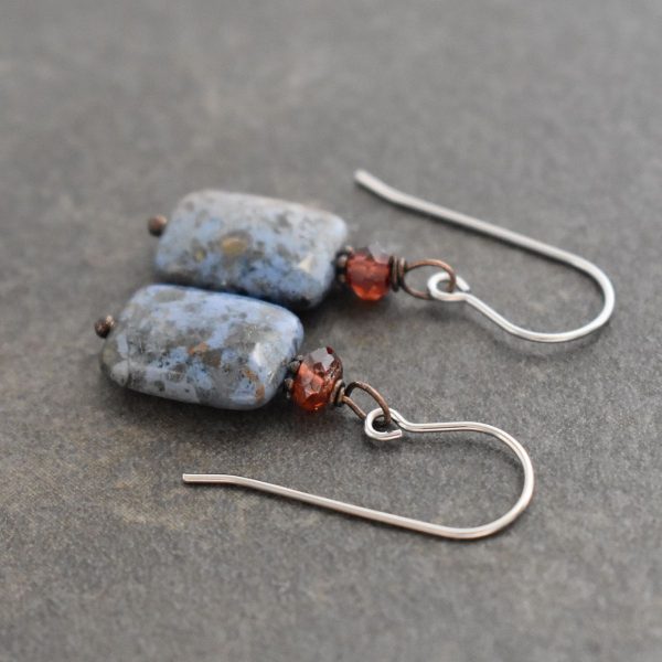 Garnet & Dumorterite Earrings (5)
