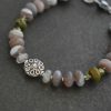 Purple and green stone bracelet