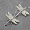 silver dragonfly earrings