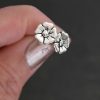 Sterling silver Red poppy Jewelry