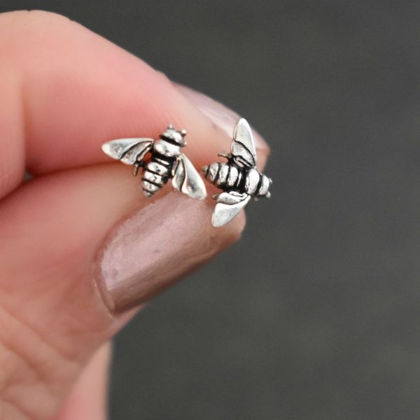 Tiny bee earrings