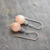 Iolite and sunstone coin earrings (1)