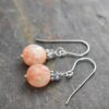 Iolite and sunstone coin earrings (2)