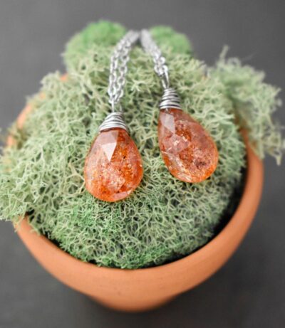 Simple Sunstone necklace Simple Sunstone necklace