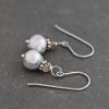 Andalusite & silver pearl Earrings