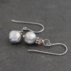 Andalusite & silver pearl earrings