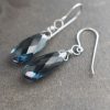 London blue Topaz Quartz Drop Earrings
