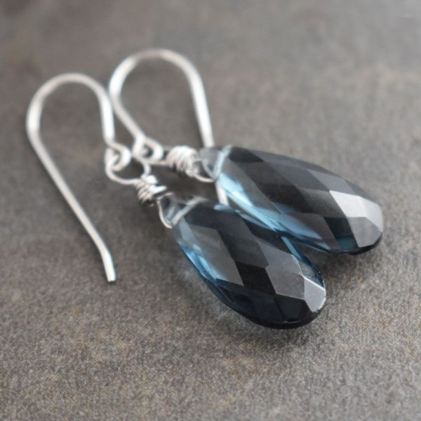 London Blue Topaz Quartz Drop Earrings