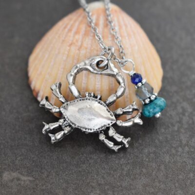 Blue Crab Necklace