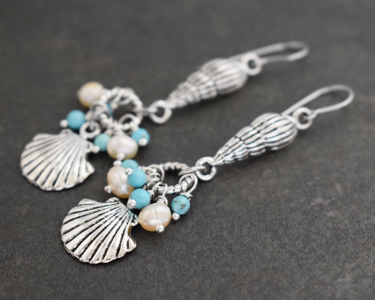 Mermaid Seashell Earrings Mermaid Seashell Earrings