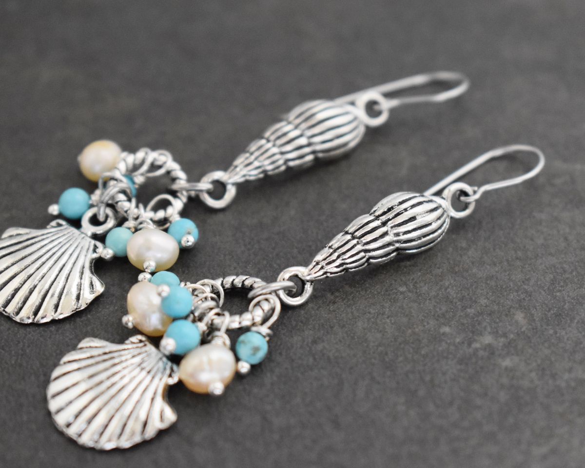 Mermaid Seashell Earrings Mermaid Seashell Earrings
