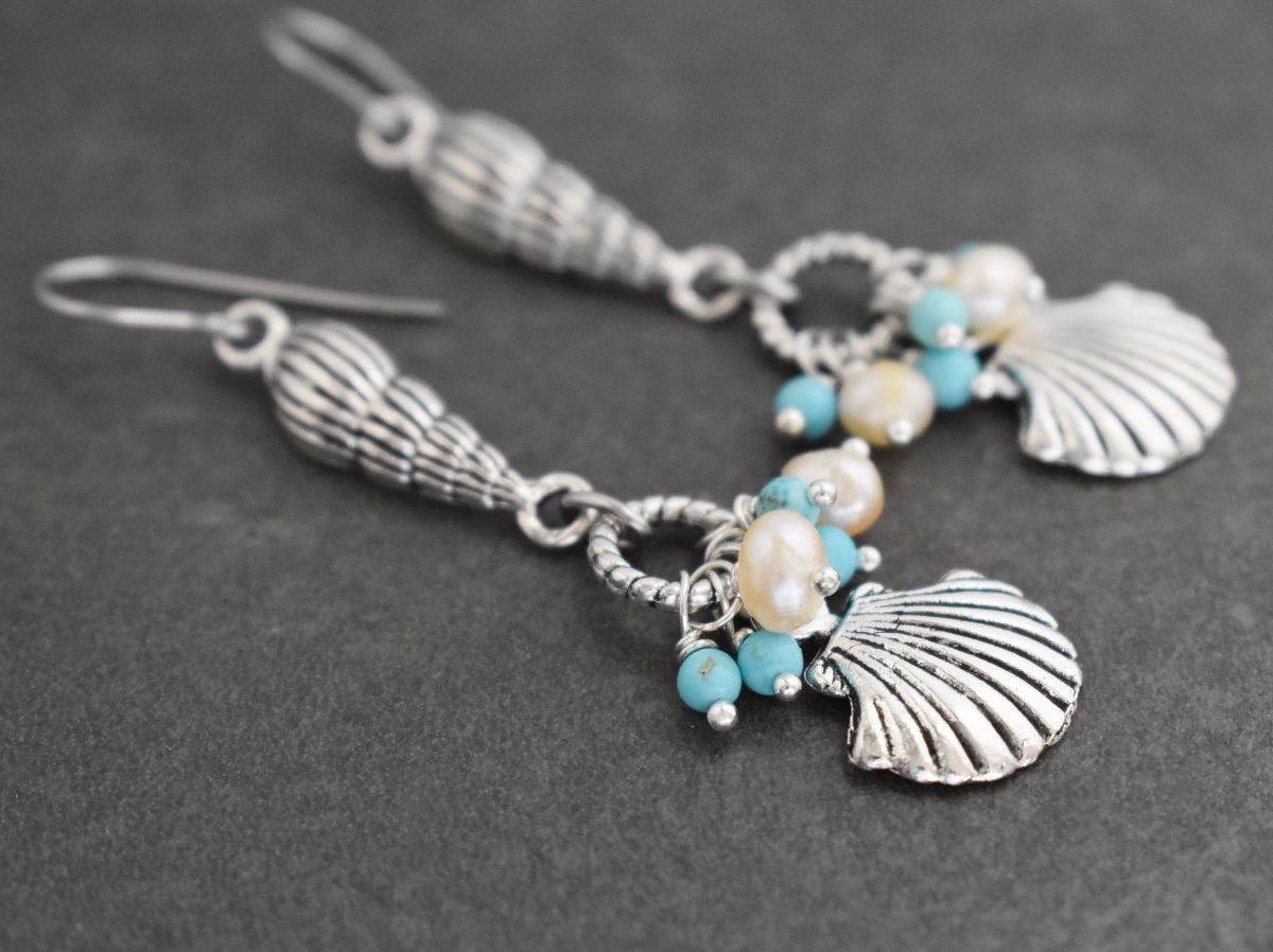 Mermaid Seashell Earrings Mermaid Seashell Earrings