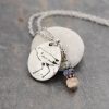 Sandpiper, aquamarine, iolite, sunstone necklace