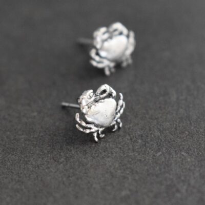 Silver Crab Post Earrings Silver crab studs