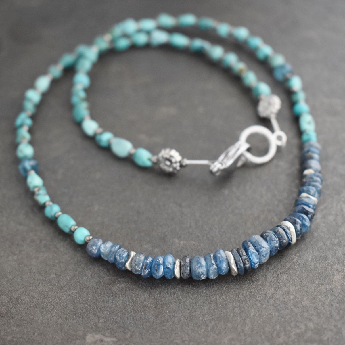 Beaded Turquoise & blue Kyanite Necklace Beaded Turquoise & blue Kyanite Necklace