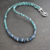 Beaded Turquoise & blue Kyanite Necklace