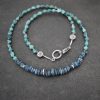 Beaded Turquoise & blue Kyanite Necklace