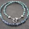 Beaded Turquoise & blue Kyanite Necklace