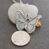 Butterfly necklace with Carnelian