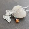 Butterfly necklace with Carnelian
