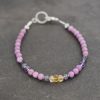 Beaded purple Gemstone Bracelet