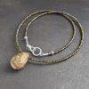 Beaded Picture Jasper Drop Necklace