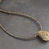 Beaded Picture Jasper Drop Necklace