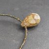 Beaded Picture Jasper Drop Necklace