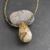 Beaded Picture Jasper Drop Necklace