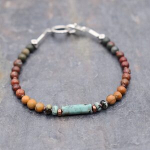 Beaded Jasper & Turquoise Bracelet