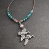 Beaded Flying Ducks Necklace