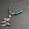Beaded Flying Ducks Necklace