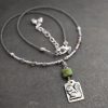 Beaded Gray Squirrel Necklace